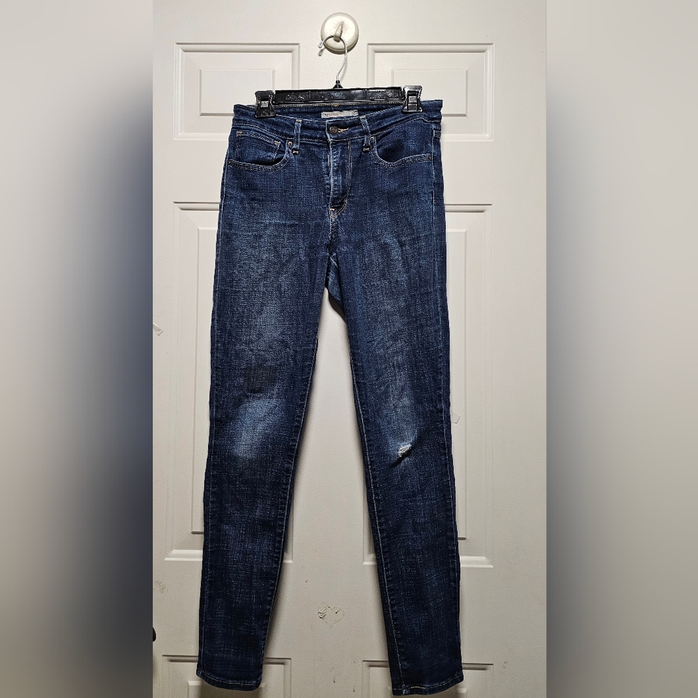 Levi's 721, partially distressed